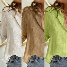 Blusa Soltinha Alana com Manga COMPRE 2 LEVE 3 Roupas (Blusa Feminino 2) Dm Stores Branco + Marrom + Verde P