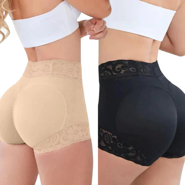 Calcinha Modeladora Afina Cintura e Modela o Bumbum - Compre 1 e leve 2 Roupas (Sutiãs e Calcinhas 9) Dm Stores Preto + Bege PP