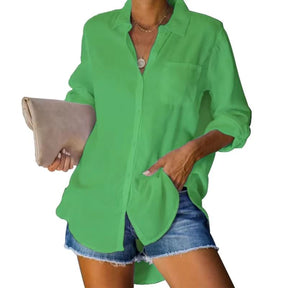 Camisa Cassandra em Linho de Algodão [Compre 1 Leve2] FEMININO - ROUPAS - CAMISA 2 Dm Stores