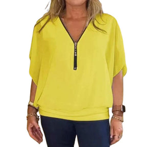 Camisa Feminina Casual de Chiffon FEMININO - ROUPAS - CAMISA 1 Dm Stores Amarela P