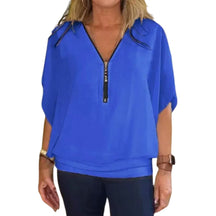 Camisa Feminina Casual de Chiffon FEMININO - ROUPAS - CAMISA 1 Dm Stores Azul P