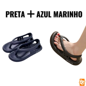 Sandália Anatômica Nuvem 2.0 - Confortável e Antiderrapante [COMPRE 1, LEVE 2] Calçados (Sandália Feminina 26) Dm Stores 35 Preto Azul Marinho