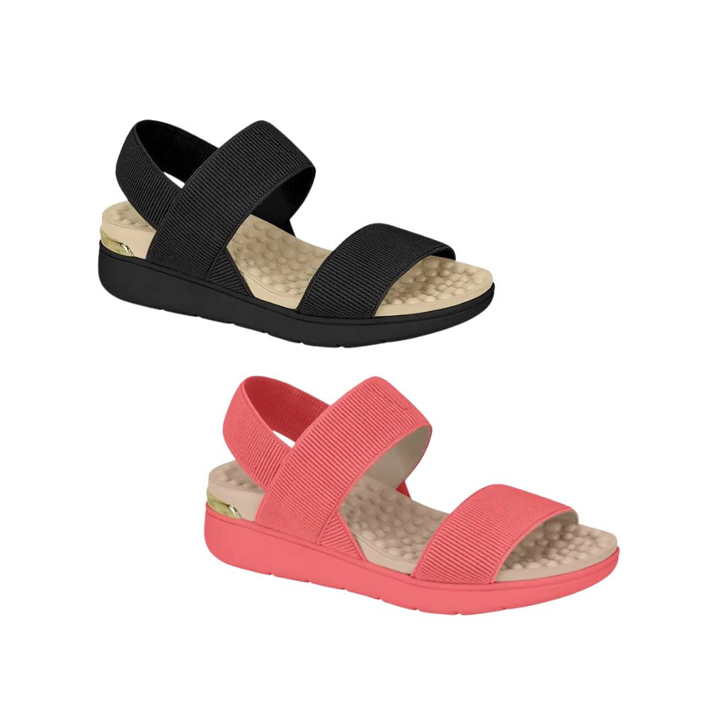 Sandálias Terapêutica Delicatta- Kit 2 Pares FEMININO - CALÇADOS - SANDALIA 7 Dm Stores 1 Preta - 1 Rosa 33