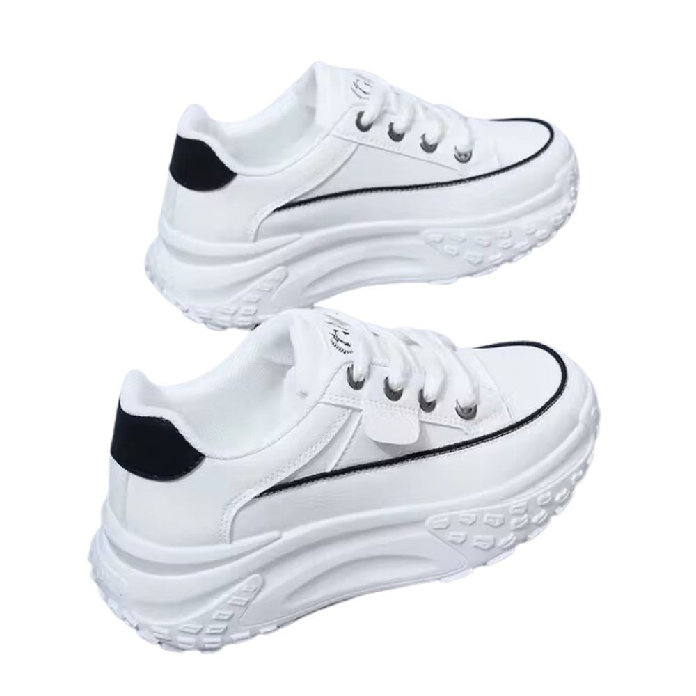 Tênis Plataforma Retrô para Mulheres FEMININO - CALÇADOS - TENIS 6 Dm Stores Branco 36