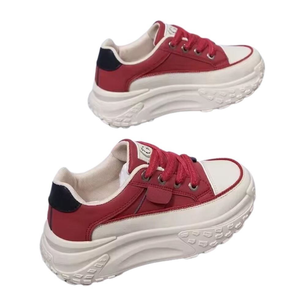 Tênis Plataforma Retrô para Mulheres FEMININO - CALÇADOS - TENIS 6 Dm Stores Vermelho 36